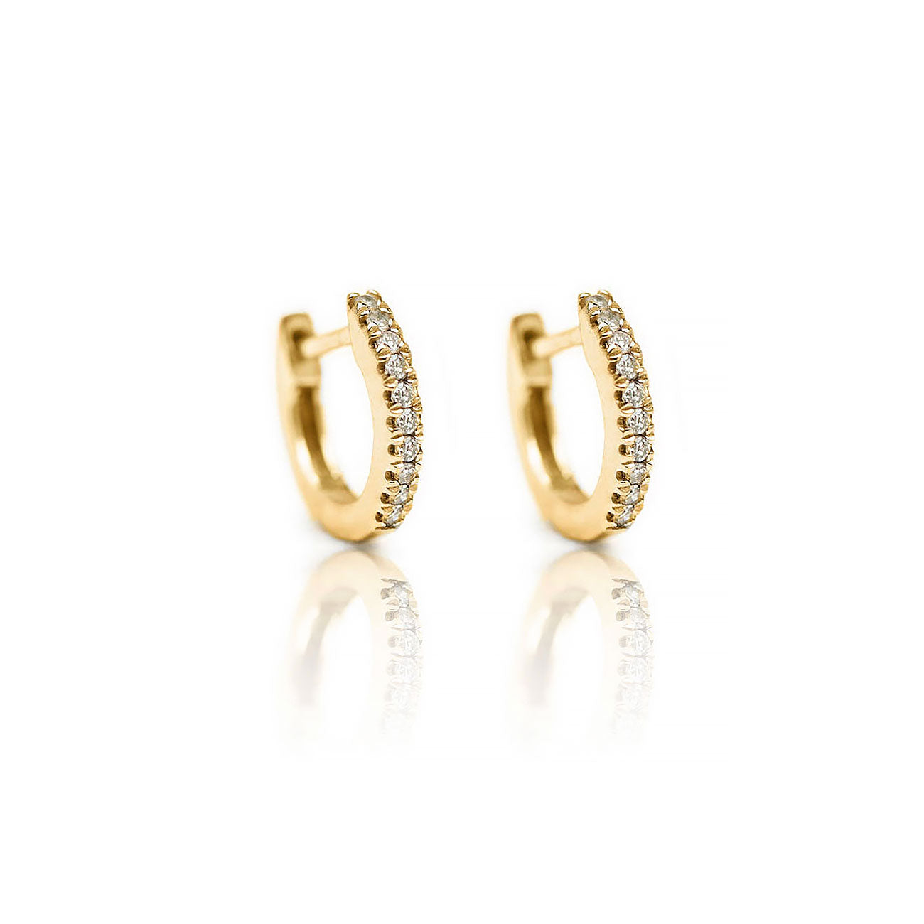 utilstrækkelig bacon Siege Diamond Huggie Earrings, 14K Gold Huggie Earrings, 14K Gold Hoop Earring –  AMYO Jewelry