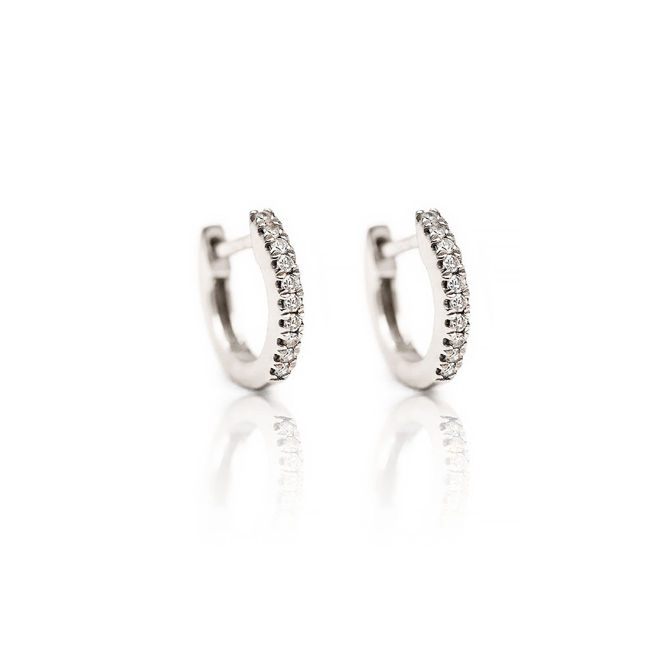 Diamond Huggie Earrings