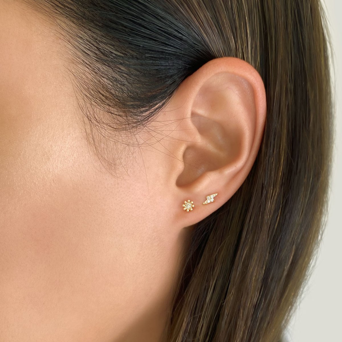 Single Fleur Diamond Stud