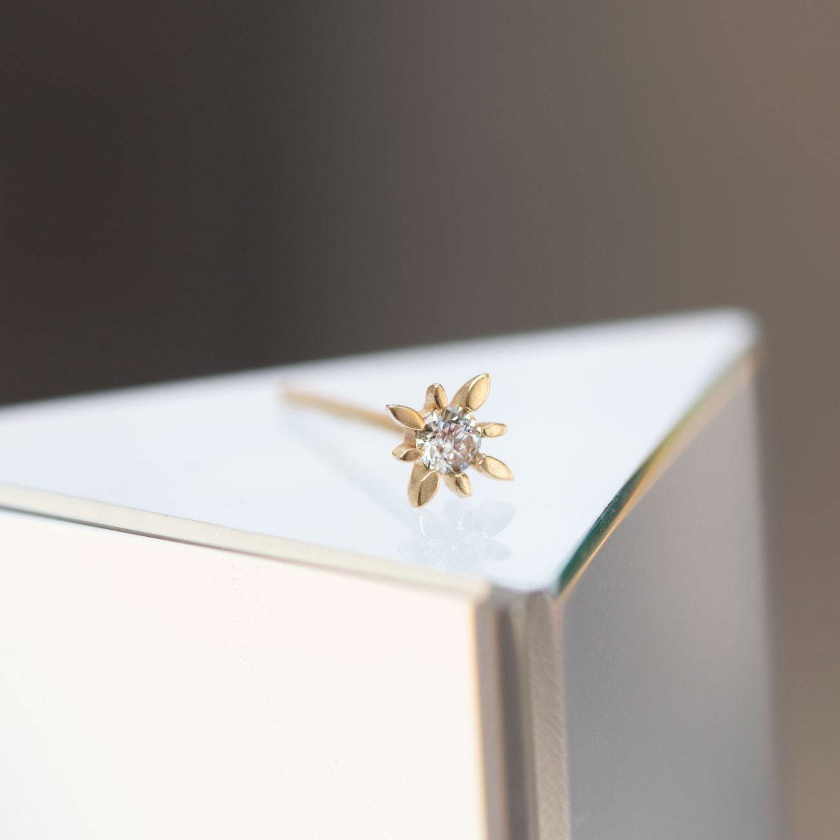 Single Tiny Diamond Starburst Stud
