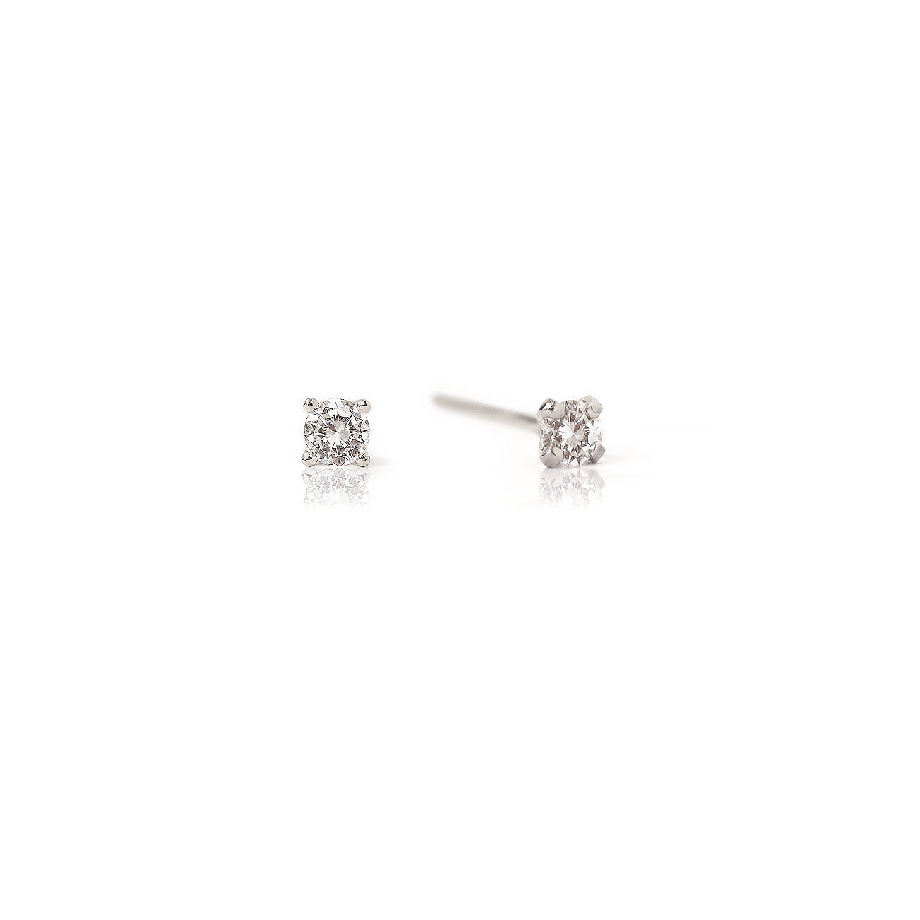 Tiny Diamond Stud Earrings