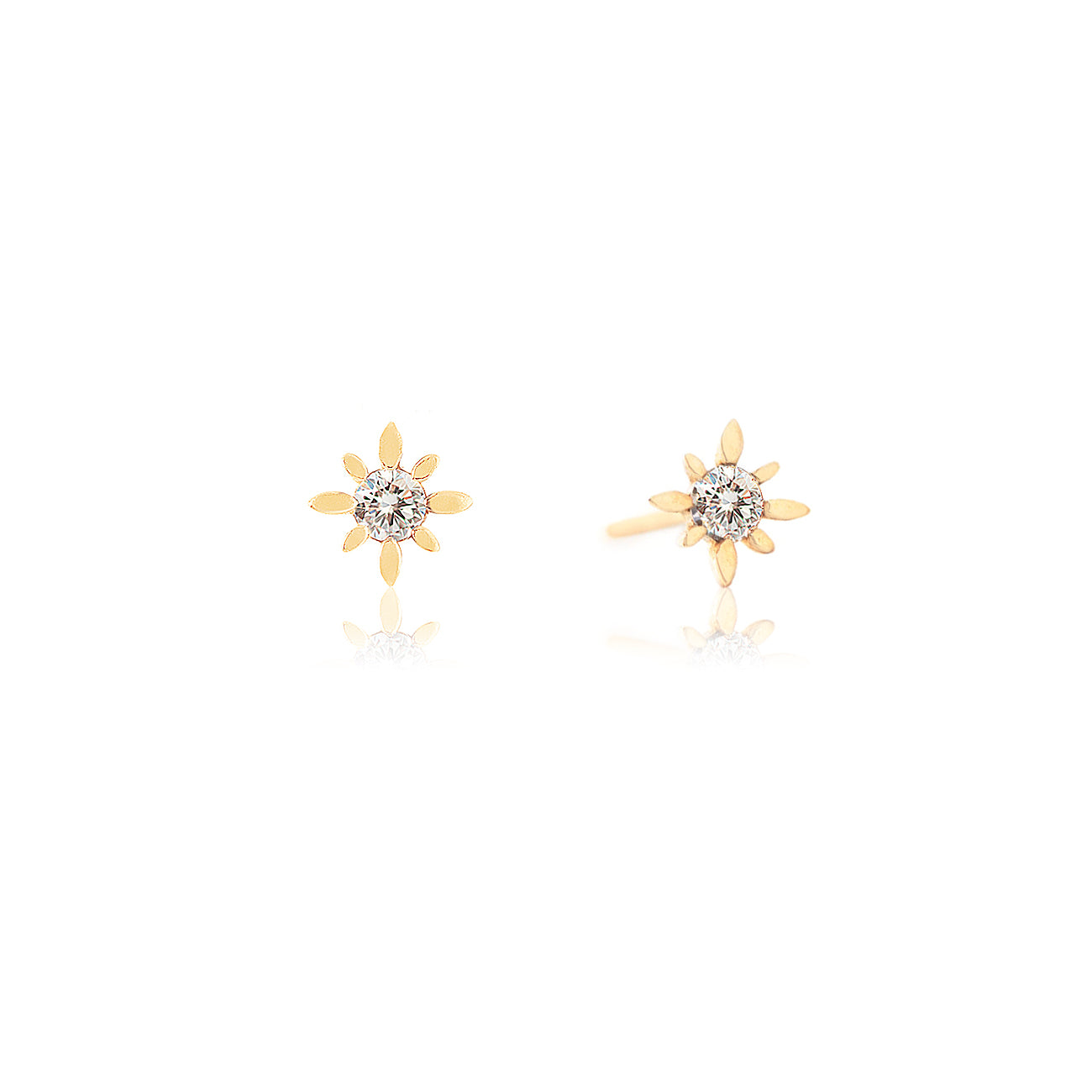 Tiny Starburst Stud Earrings