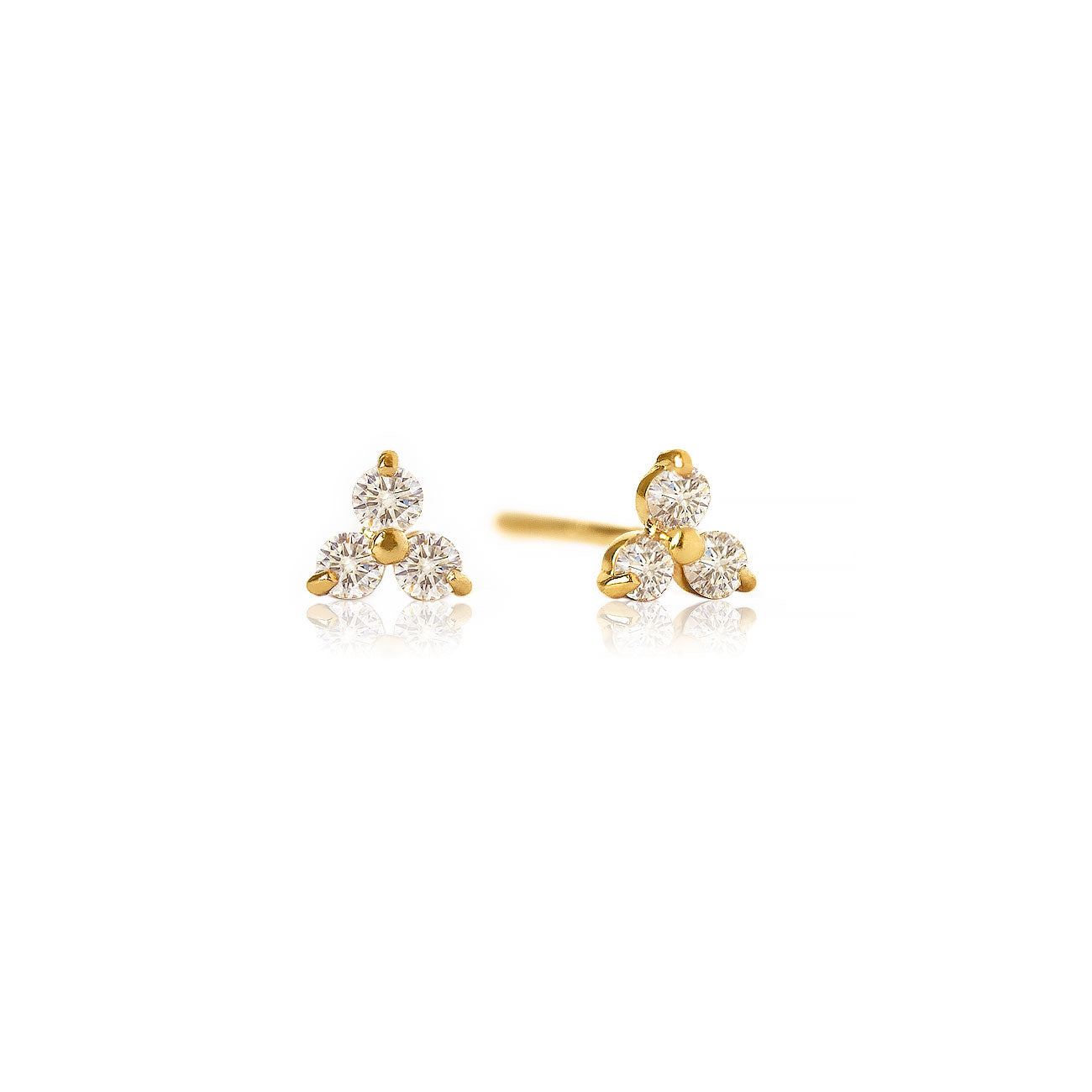 Diamond Clover Studs