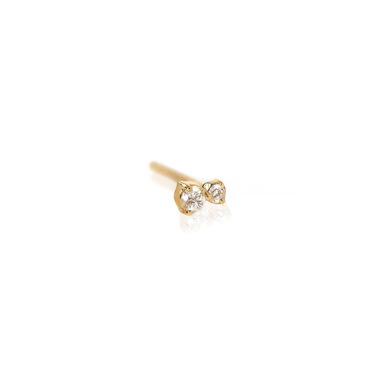 Tiny Two Diamond Single Stud