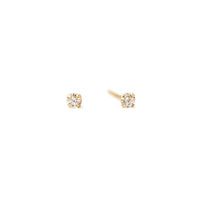 Tiny 14K Gold Crystal Stud Earrings