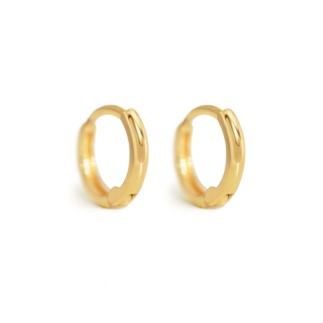 Gold Huggie Hoop Earrings - Gold Huggie Hoops