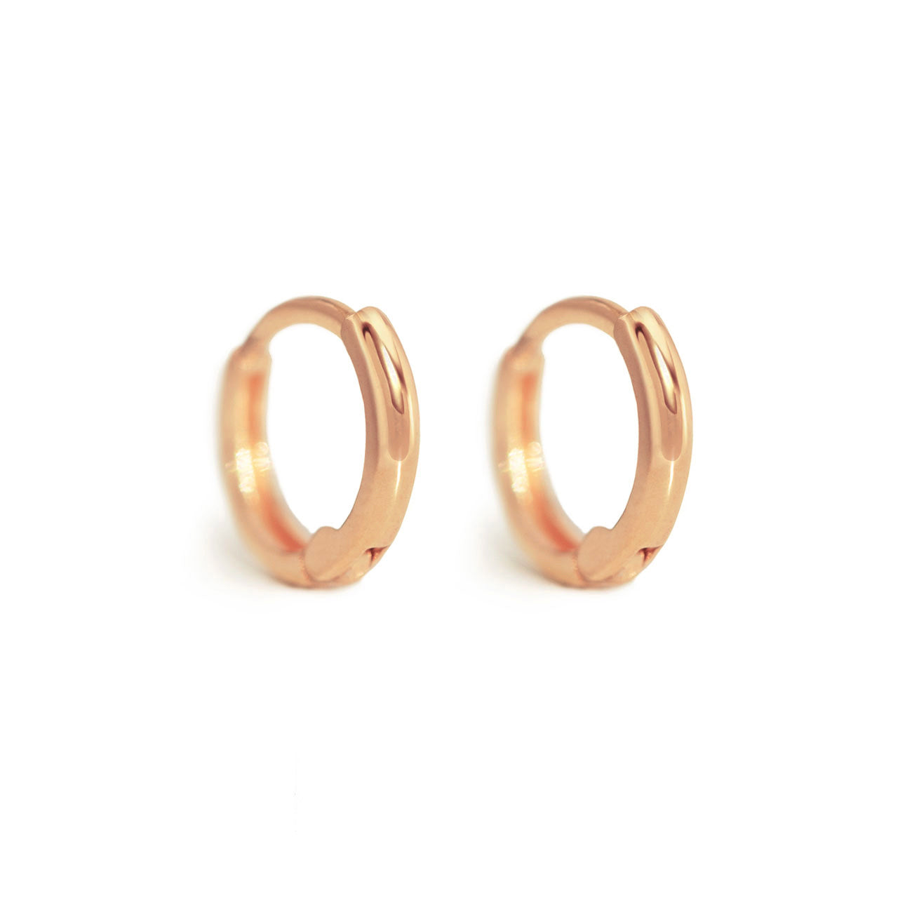 FANCIME Genuine Ruby 14k Rose Gold Hoop Earrings  Gold necklace women Rose  gold hoop earrings Gold hoop earrings