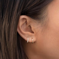 Diamond Pave Huggie Single Earring