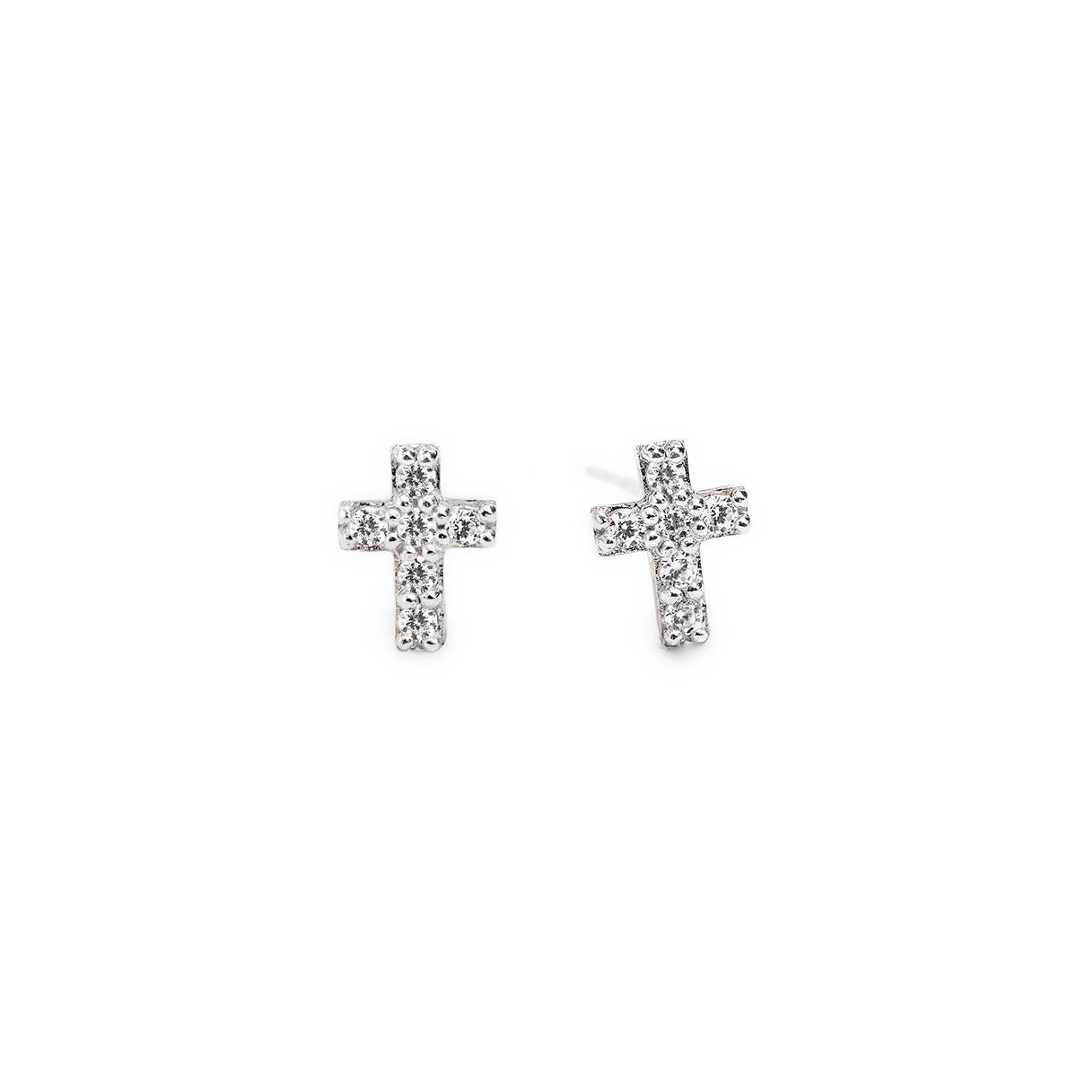 Cross Earrings, Stud Earrings, Sterling Silver Earrings – AMYO Jewelry
