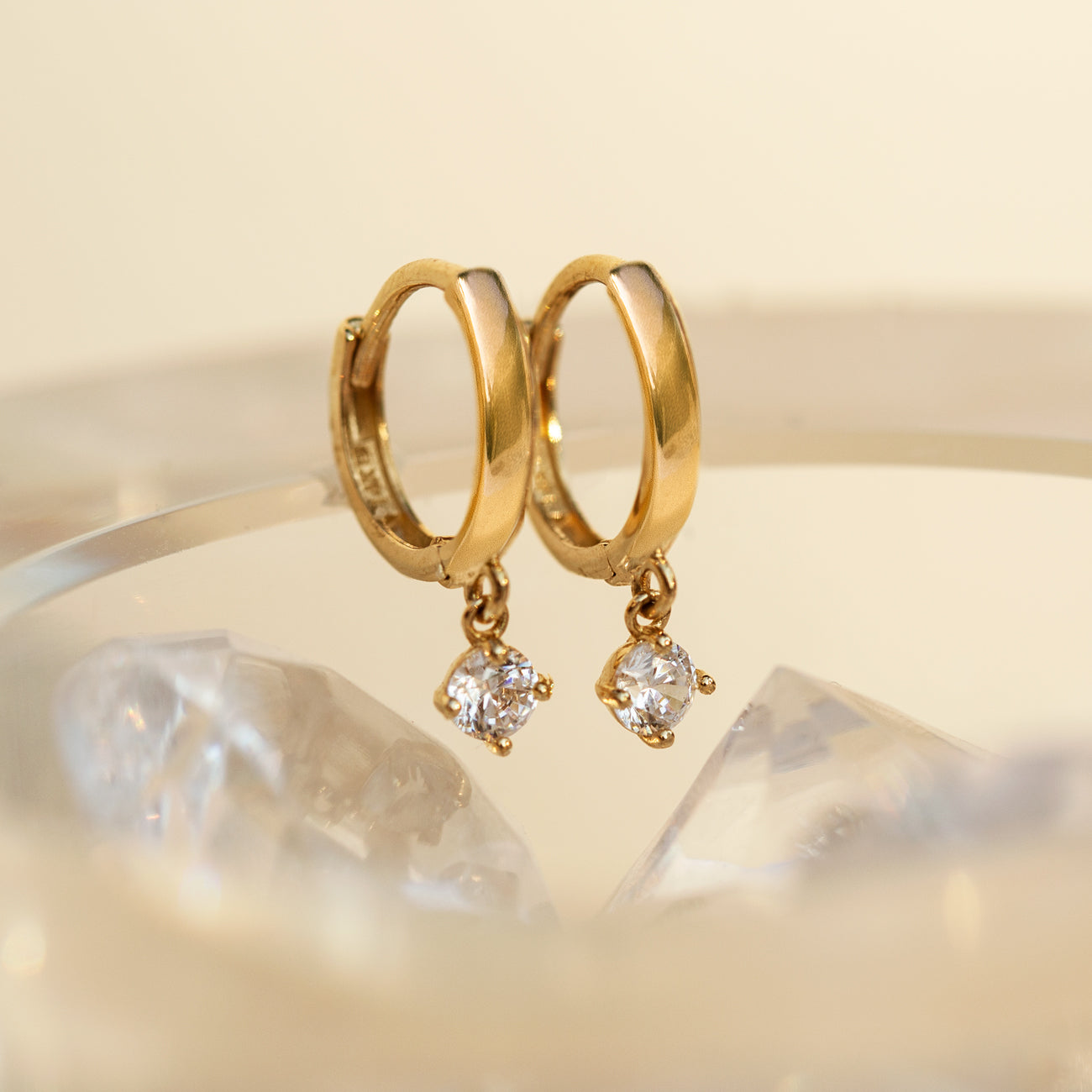 Star design ring style dangle CZ earrings – Simpliful Jewelry