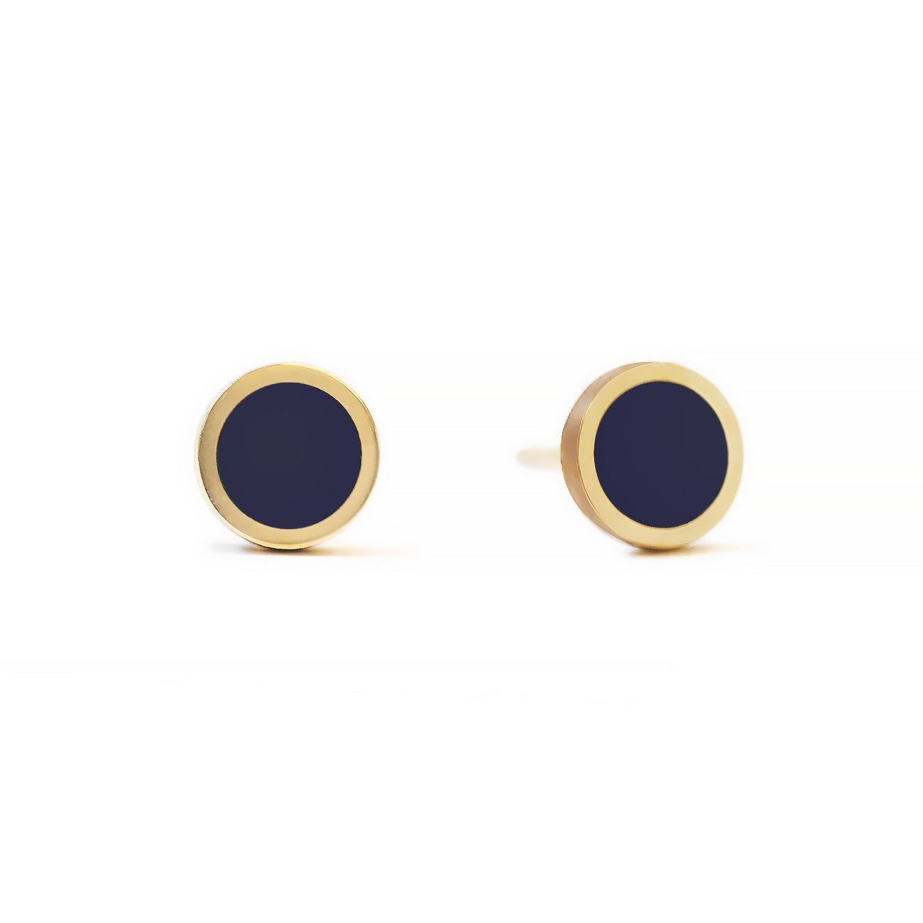 Gemstone Round Studs Lapis Lazuli