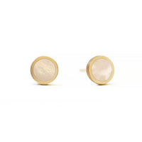 Gemstone Round Studs Mother of Pearl