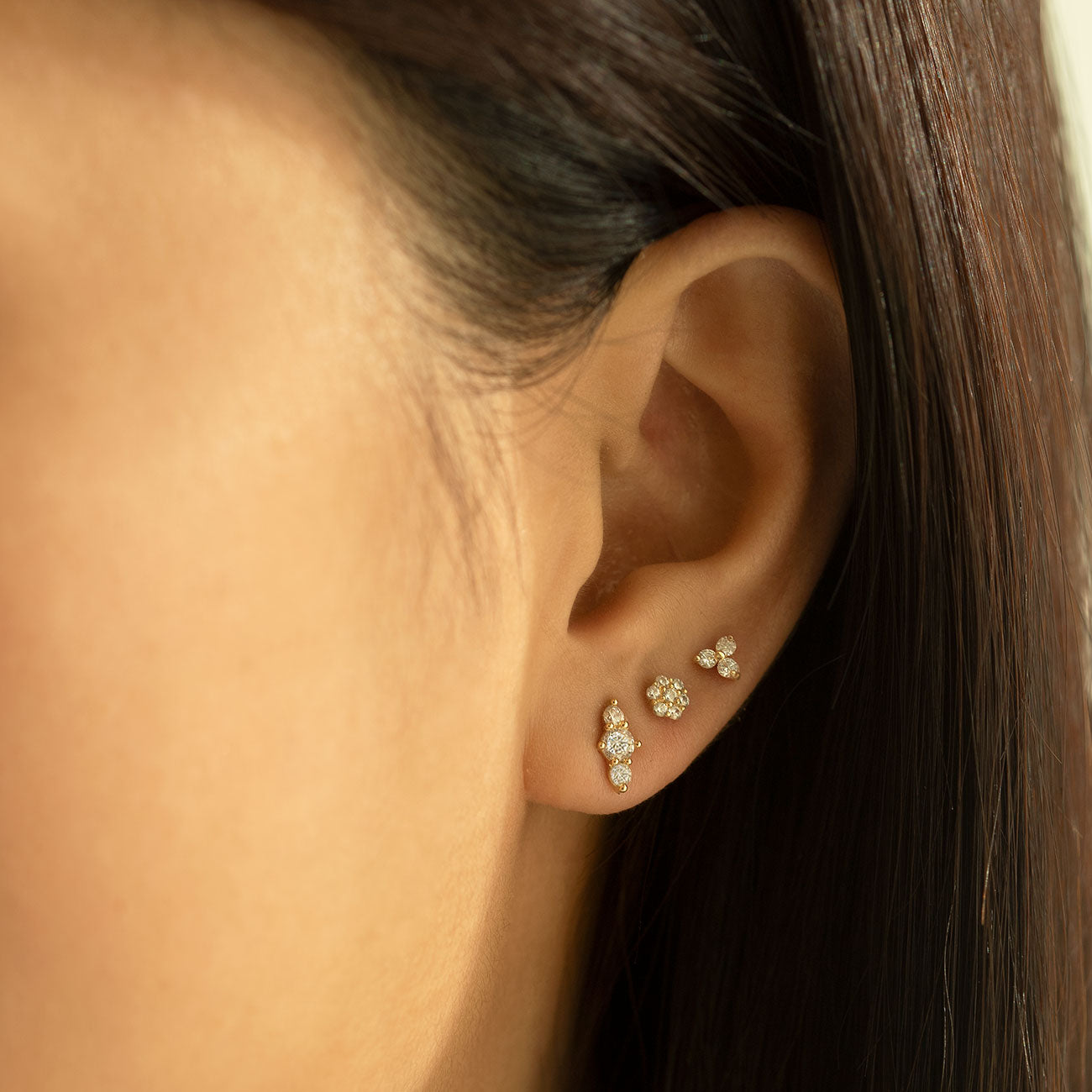 Studio Jewellery 7mm Medium Sized Round Disc Stud Earrings
