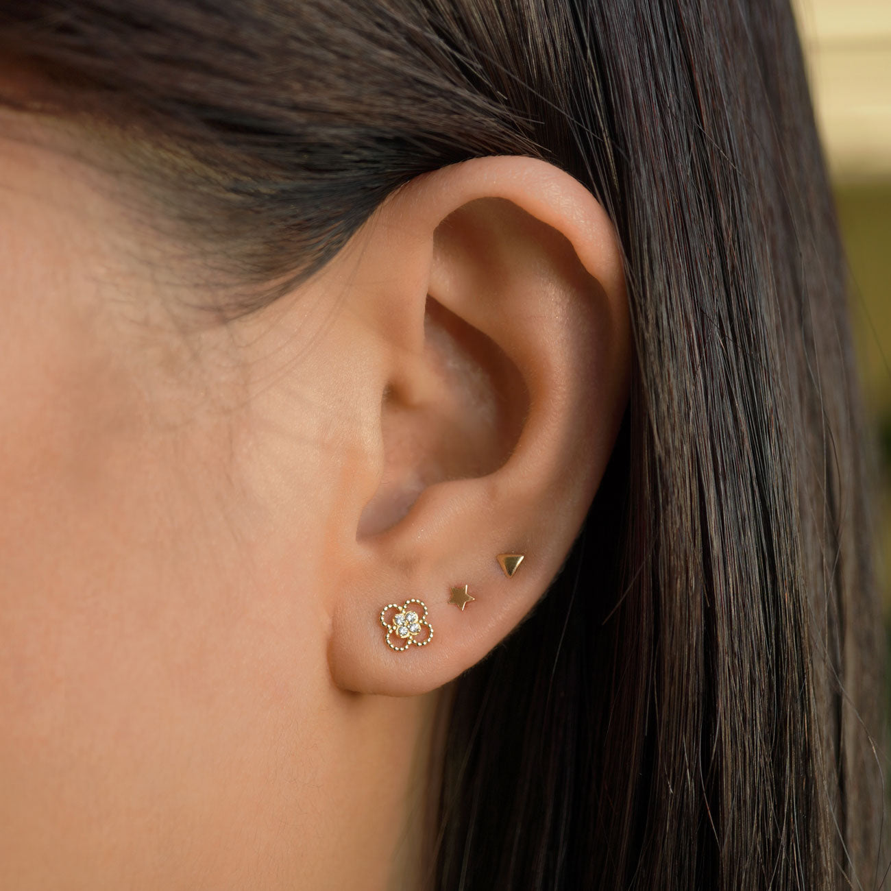 Stud Earrings, Helix Cartilage Second Piercing, Tiny Earrings – AMYO Jewelry