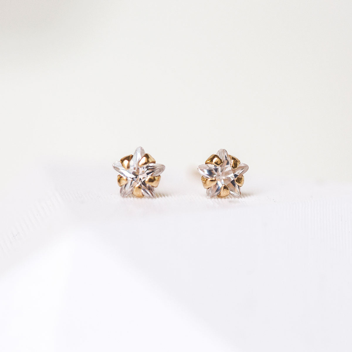 Solid Gold Tiny Star Studs