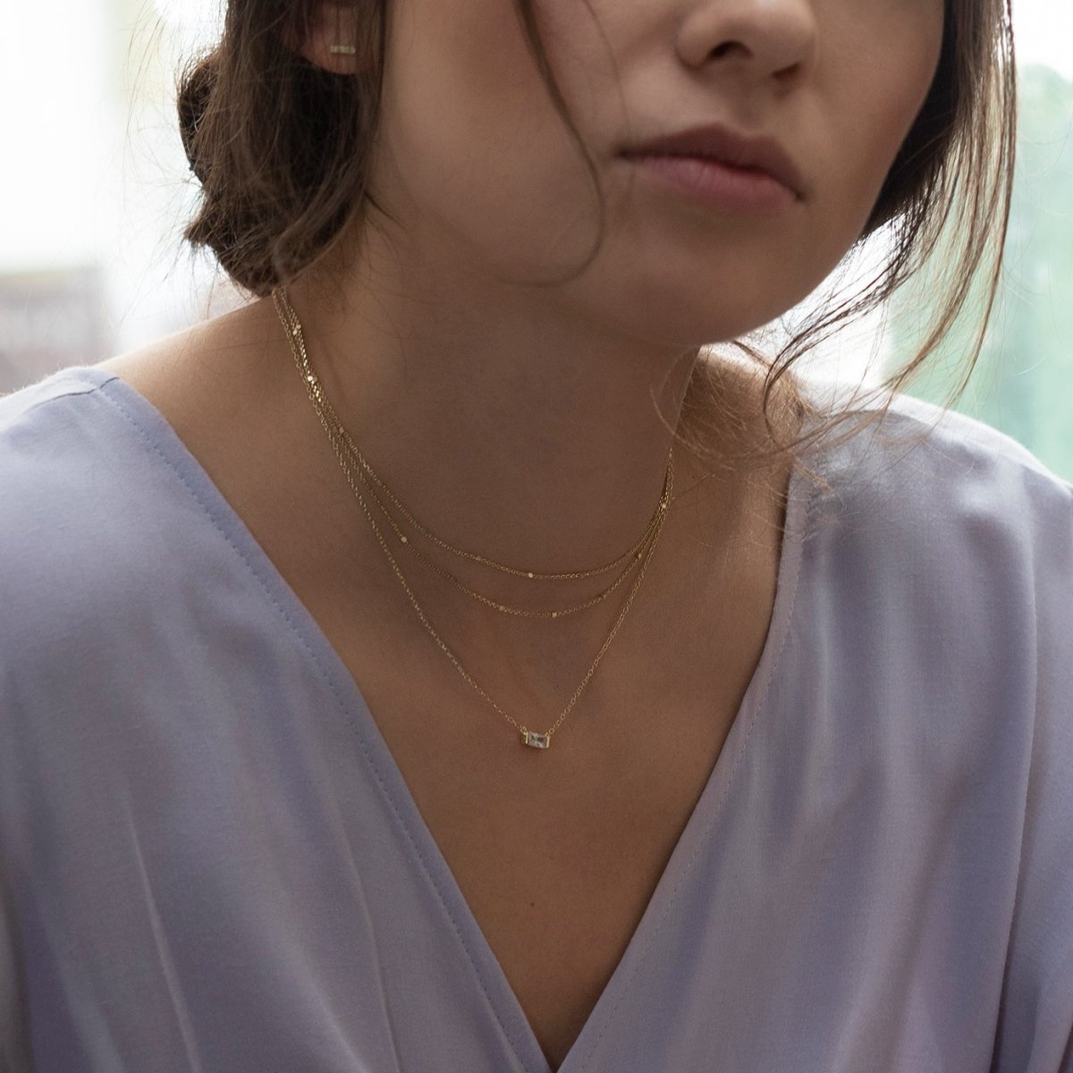 Oli Double Layered Bead Choker, Necklaces - AMY O. Jewelry