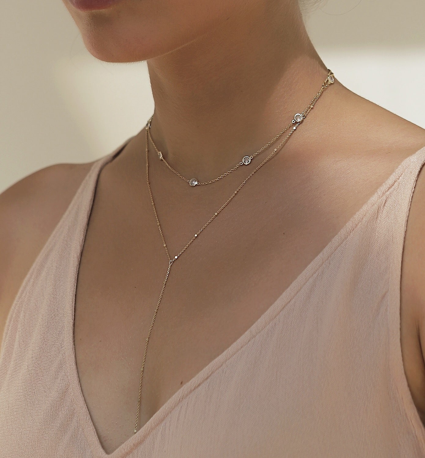 Sienna Petite Crystal Choker, Necklaces - AMY O. Jewelry