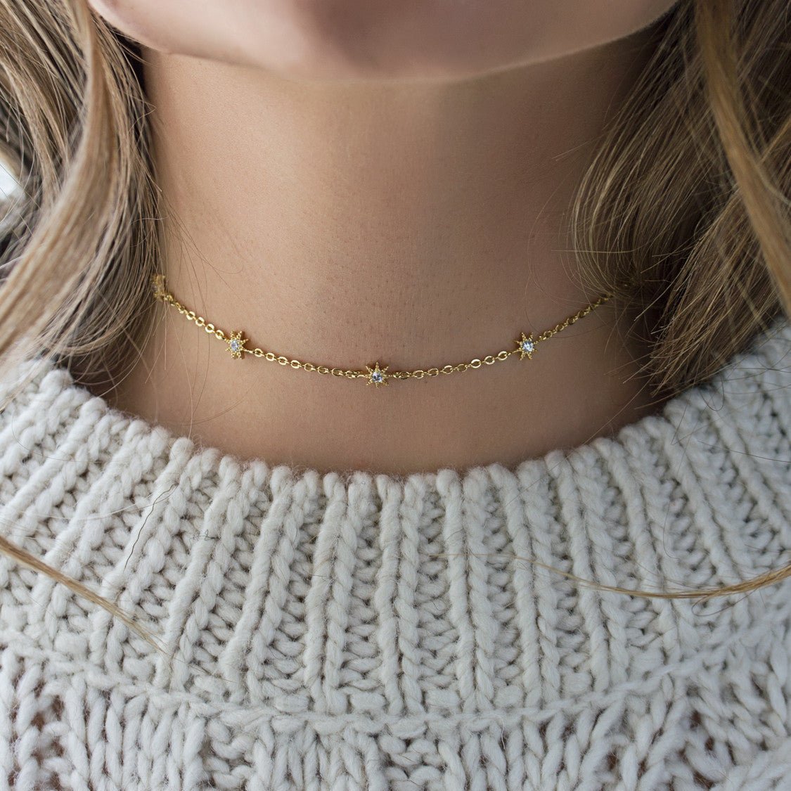 Stella Starburst Choker, Necklaces - AMY O. Jewelry