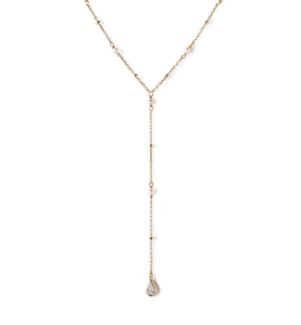Perla Lariat Necklace, Necklaces - AMY O. Jewelry