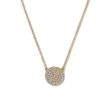 Dainty Crystal Disc Necklace