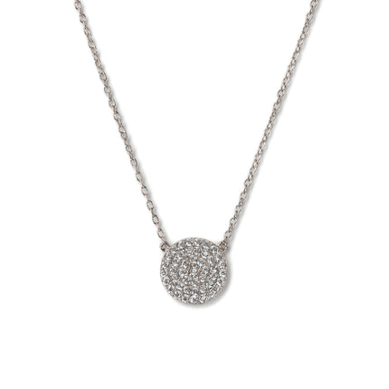 Dainty Crystal Disc Necklace