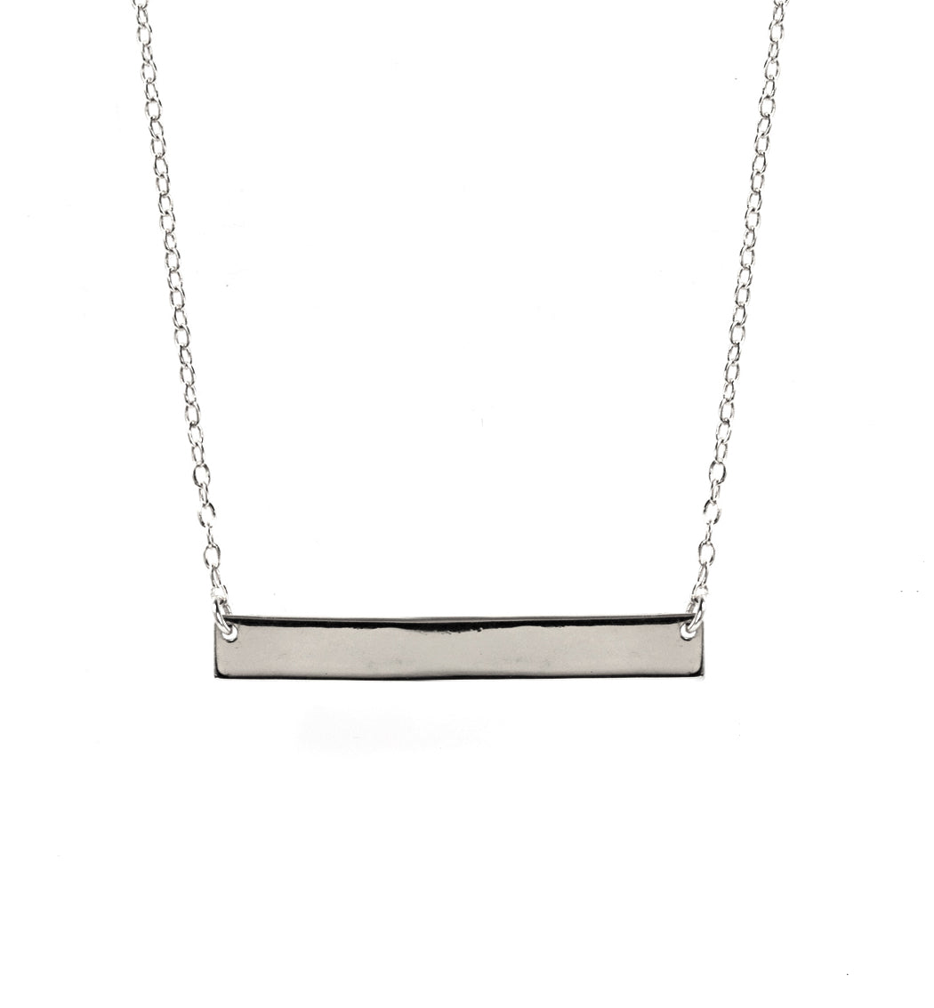 Dainty Horizontal Bar Necklace, Necklaces - AMY O. Jewelry