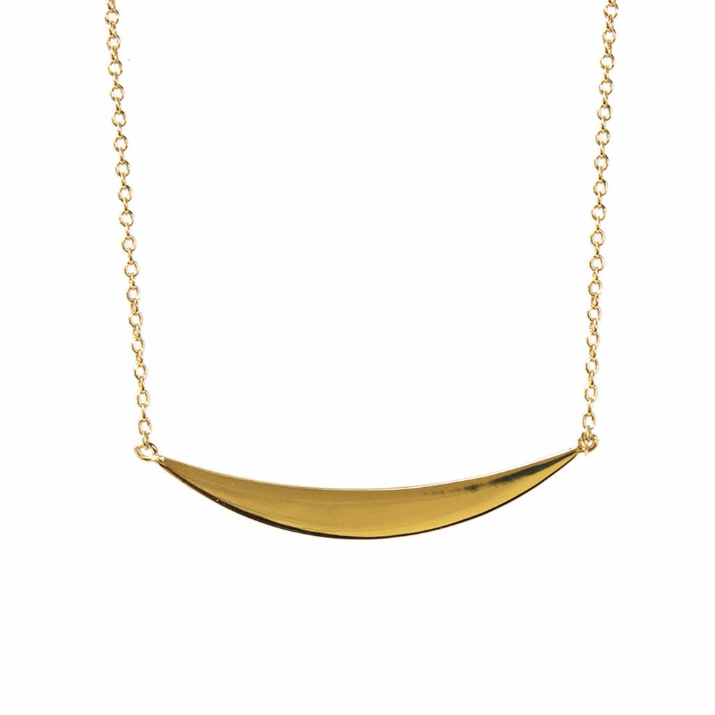 Curved Bar Pendant Necklace, Necklaces - AMY O. Jewelry
