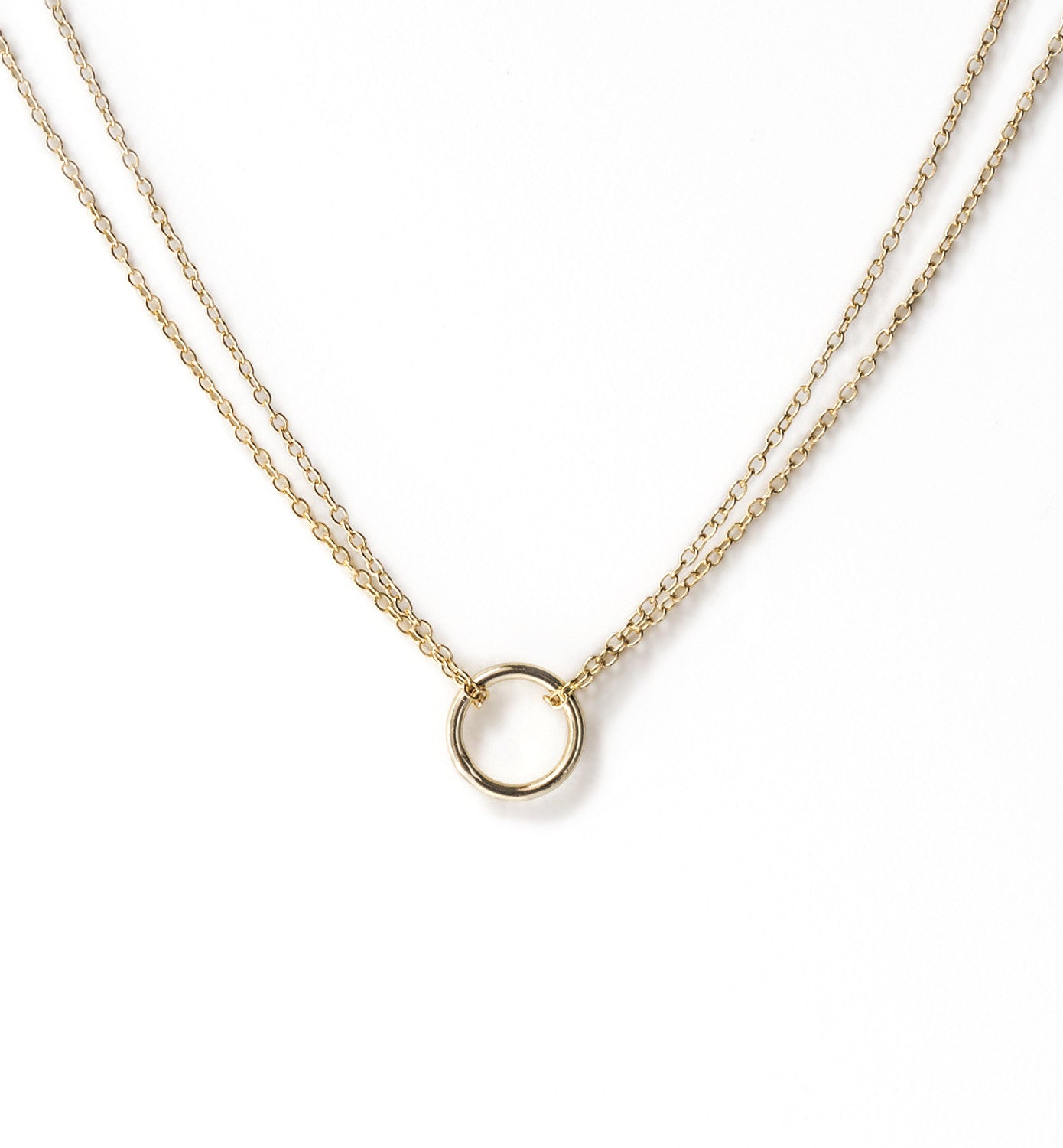 Silver Interlocking Circle Necklace | Mother and Daughter Necklace –  KookyTwo