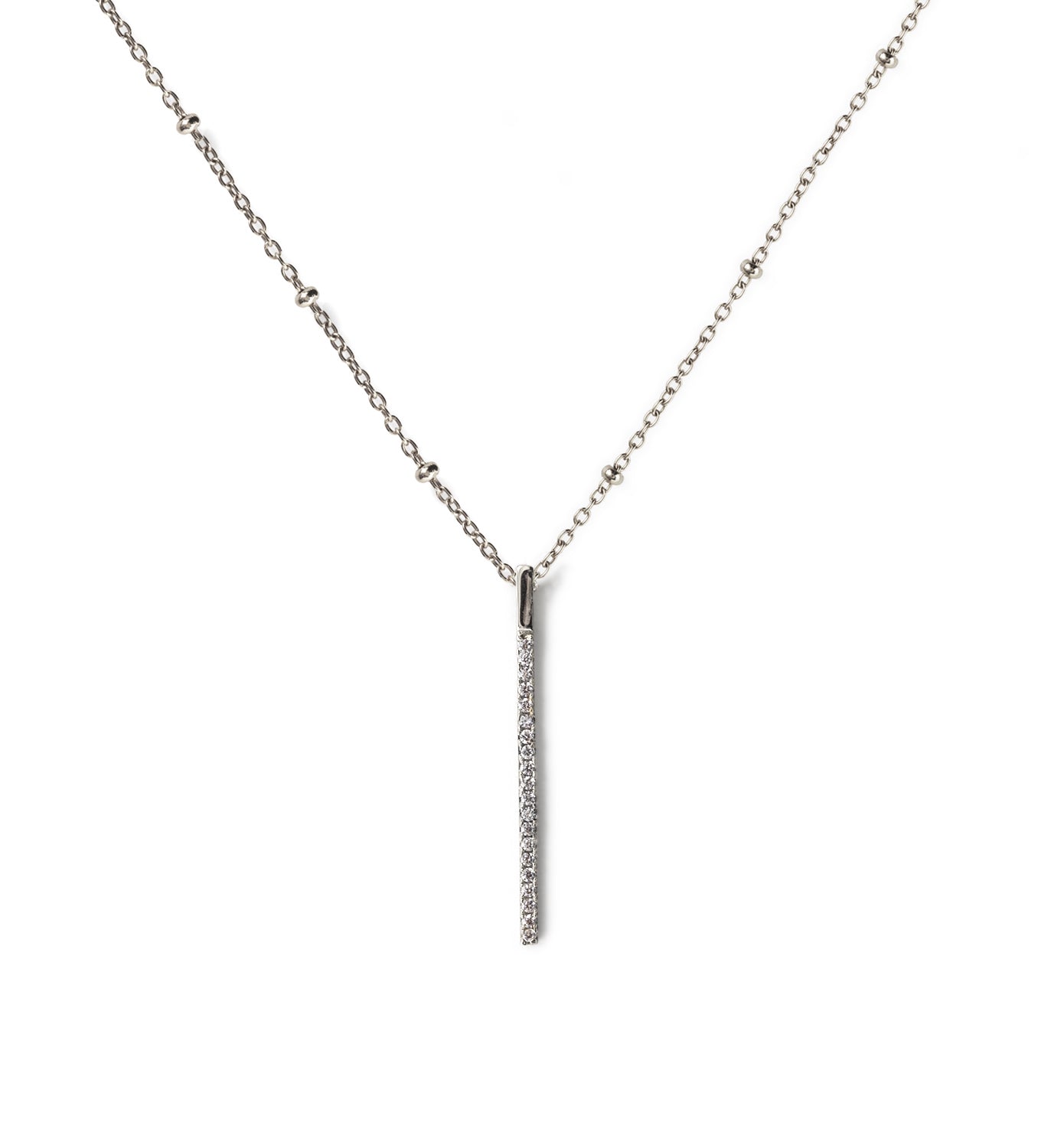 Bar Beaded Chain Necklace