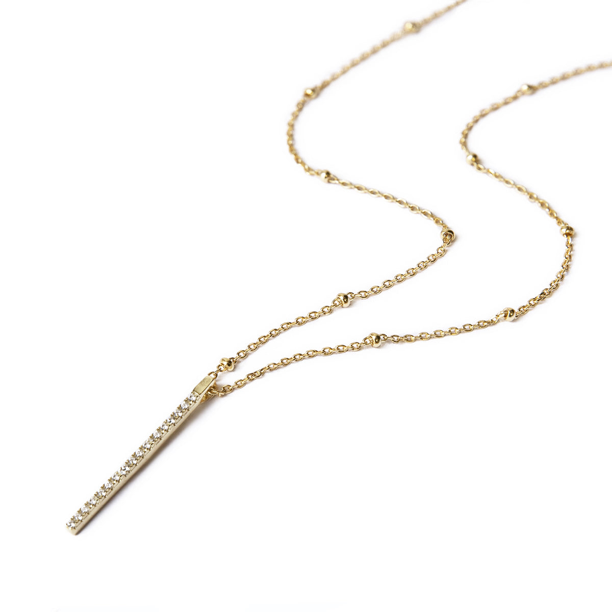 Bar Bead Chain Necklace
