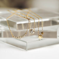 Vega Star Duo Pendant Necklace, Necklaces - AMY O. Jewelry
