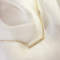 Selene Pearl Bar Necklace, Necklaces - AMY O. Jewelry