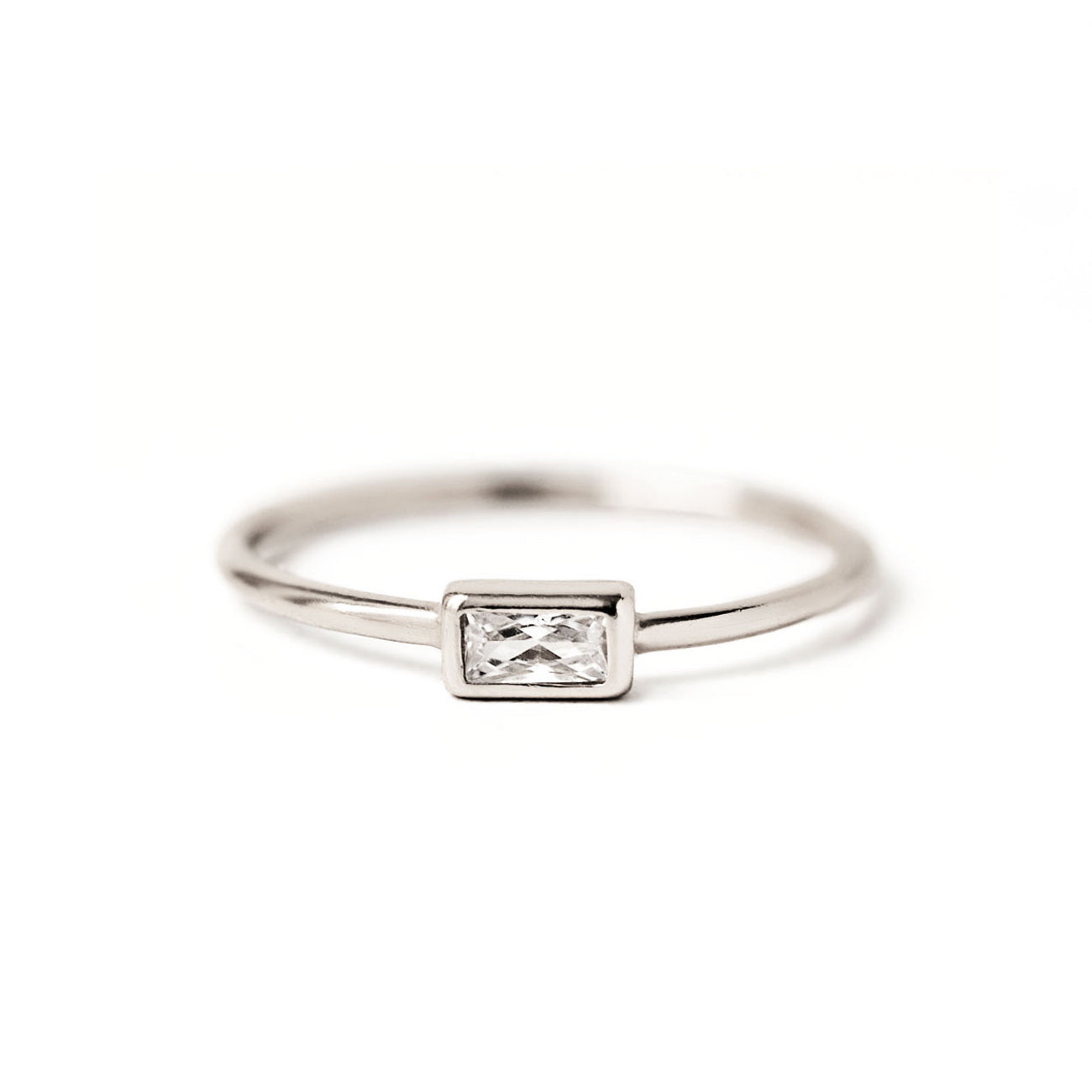 Sterling Silver Baguette Ring