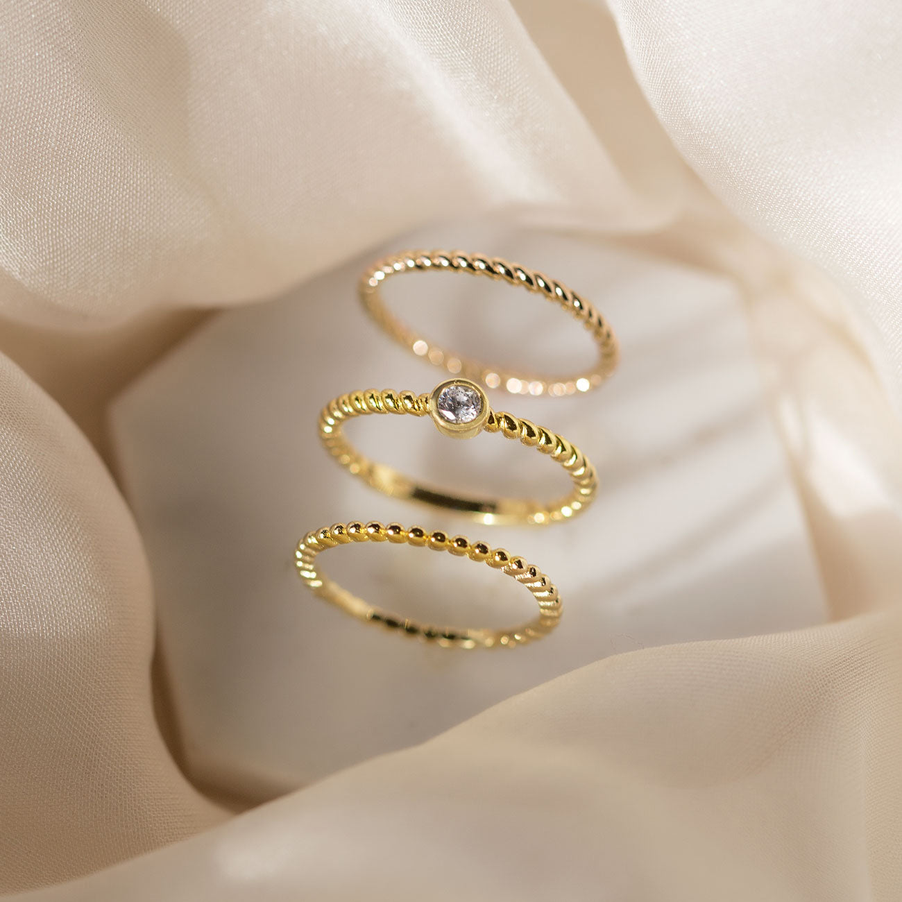 Solitaire Rope Ring