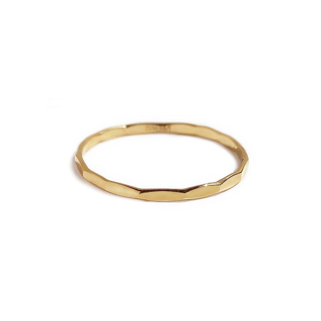 Designer Thin Gold Wedding Ring with Diamonds – Hozoni Designs