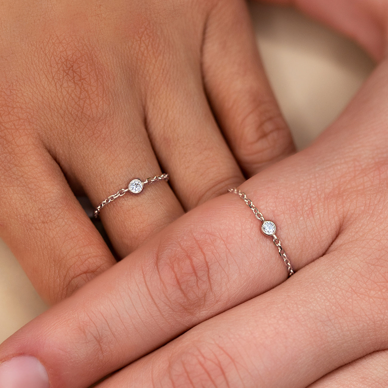 Solitaire Chain Ring