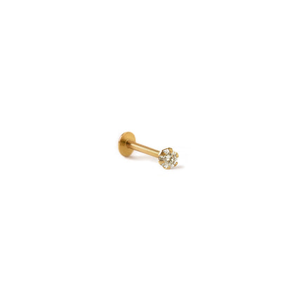 Triangle Flatback Piercing 14K Yellow Gold | 4mm | Single by Automic Gold