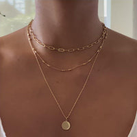 Aimimier Padlock Gold Chain Necklace Thick Link Chain Choker for Women Girls